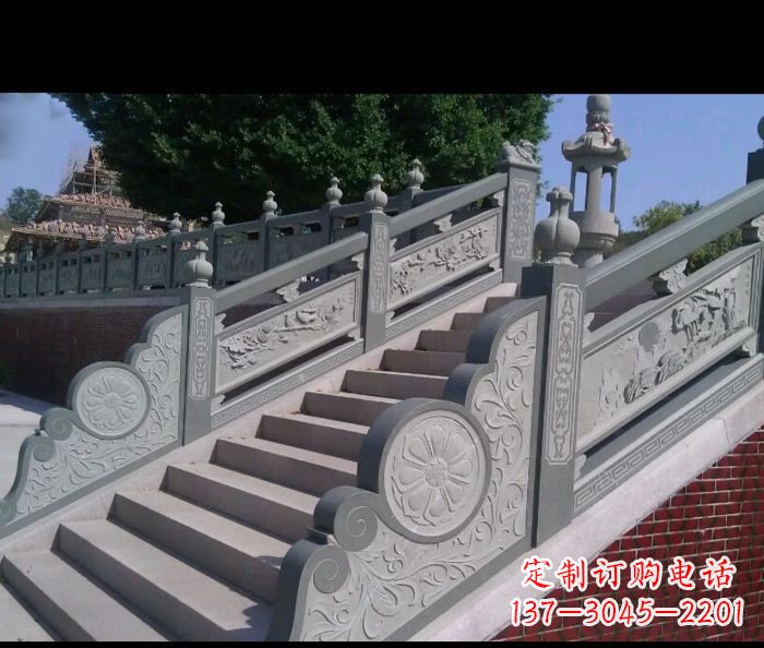 黄冈园林景观大理石栏板雕塑 (4)