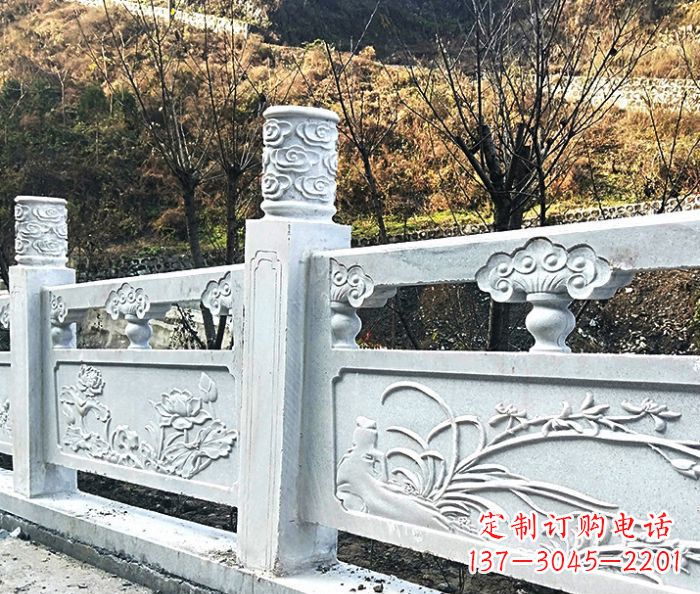 黄冈园林景观大理石栏板石雕 (7)