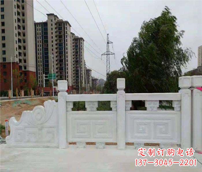 黄冈园林景观大理石栏板石雕 (5)