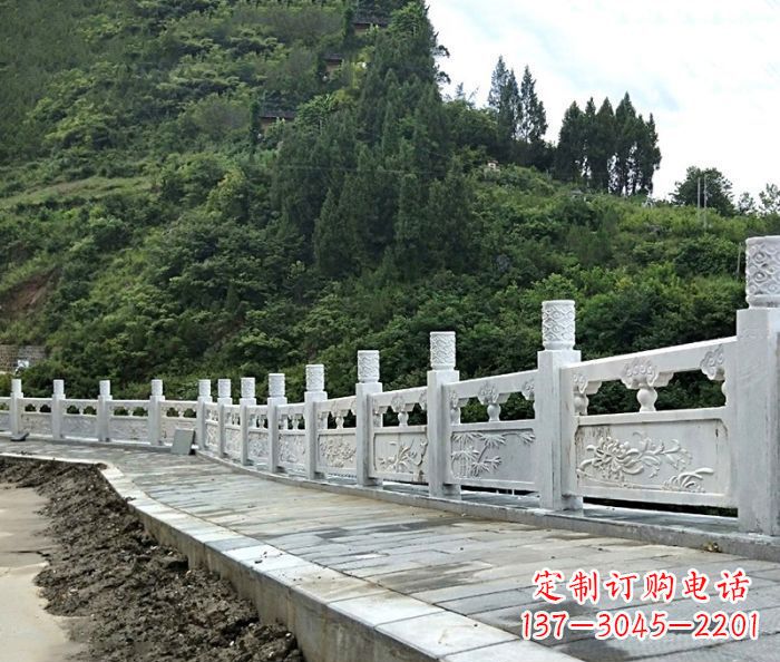 黄冈园林景观大理石栏板石雕_2