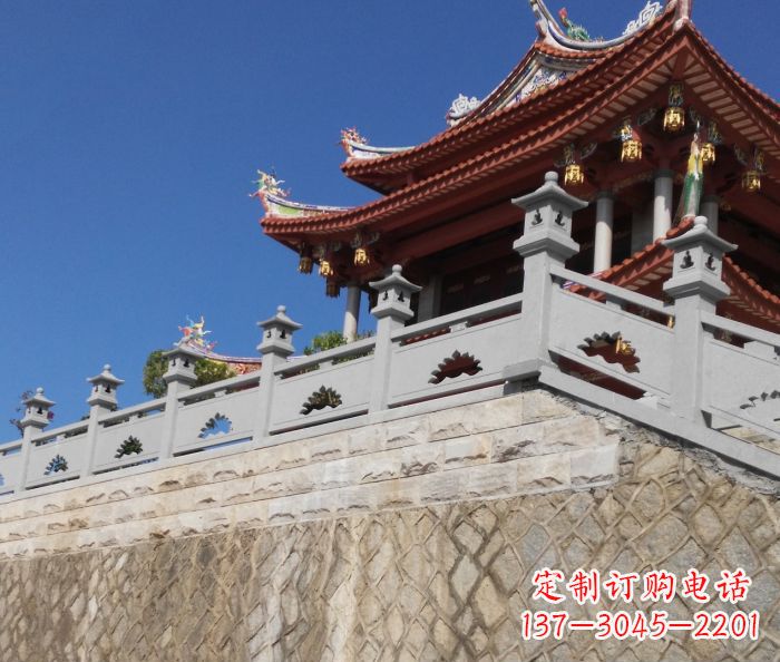 黄冈园林景观大理石镂空莲花石栏板