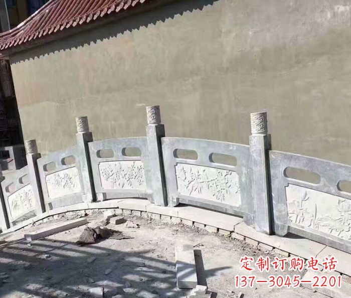 黄冈园林景观大理石桥栏板石雕 (5)
