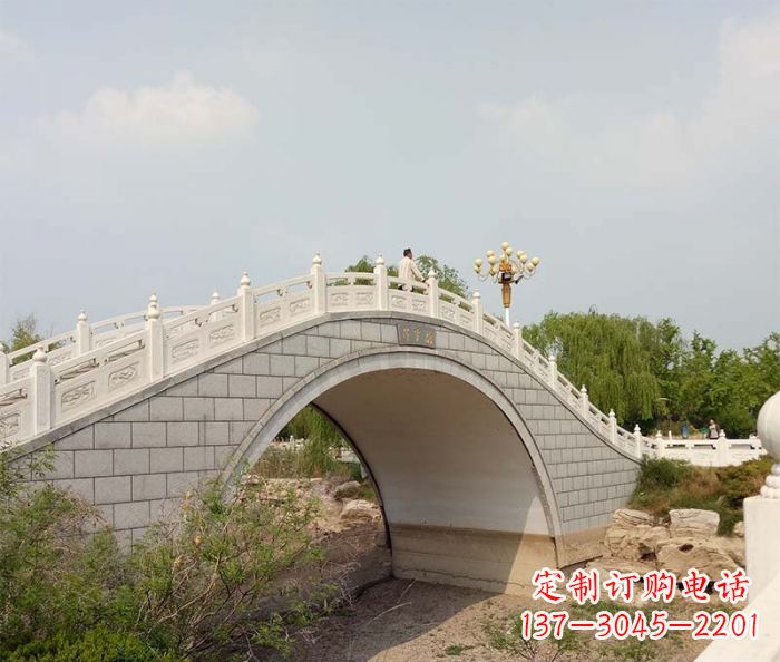 黄冈园林景观大理石桥栏板石雕 (6)