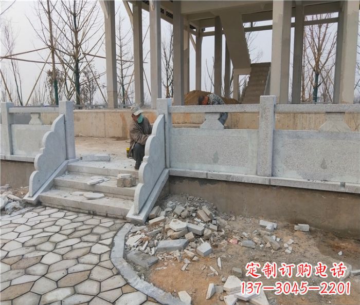 黄冈园林景观大理石桥栏板石雕_2 (2)