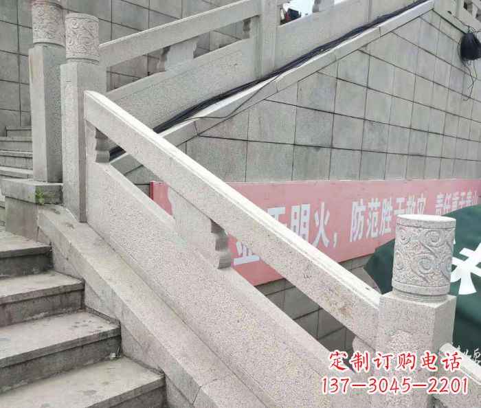 黄冈园林景观大理石桥栏板石雕_1 (2)