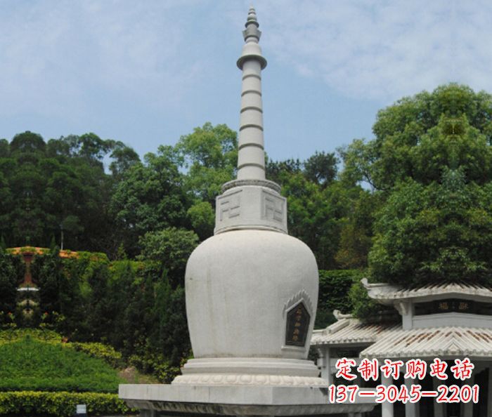 黄冈园林景观大理石舍利塔石雕