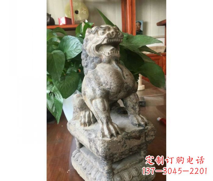 黄冈园林景观大理石狮子石雕