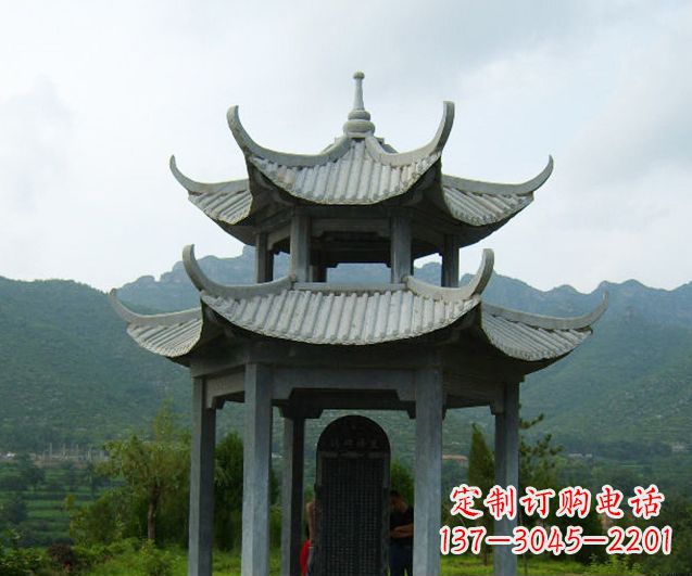 黄冈园林景观仿古凉亭石雕