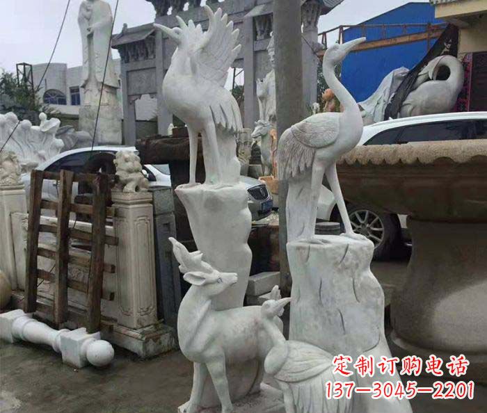 黄冈园林景观仙鹤石雕