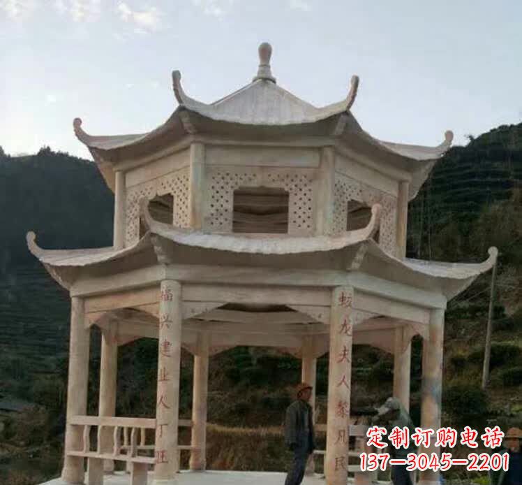 黄冈园林石雕凉亭