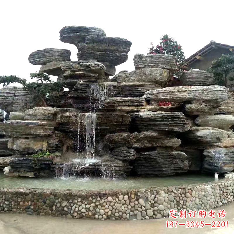 黄冈园林塑石假山流水