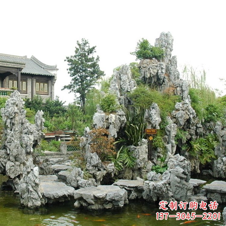 黄冈园林庭院奇石假山