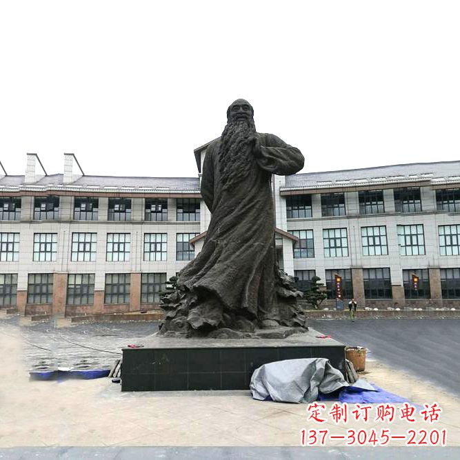 黄冈张大千铜雕塑像-景区广场名人雕塑