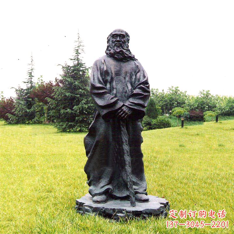 黄冈张大千铜雕像-公园近代名人著名人物雕塑