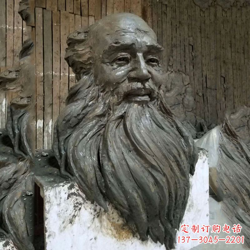 黄冈张大千头像雕塑泥稿