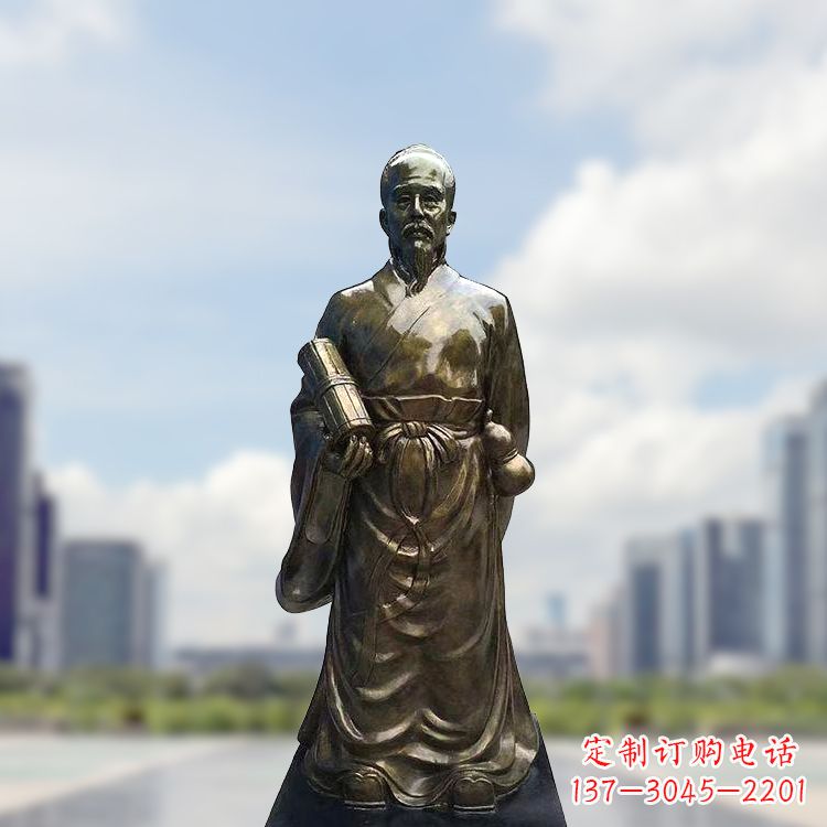 黄冈张仲景仿铜玻璃钢雕塑