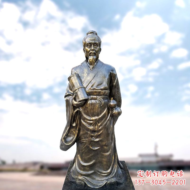 黄冈张仲景仿铜雕像