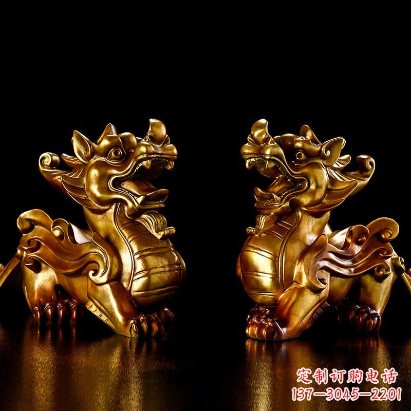 黄冈招财黄铜貔貅雕塑摆件