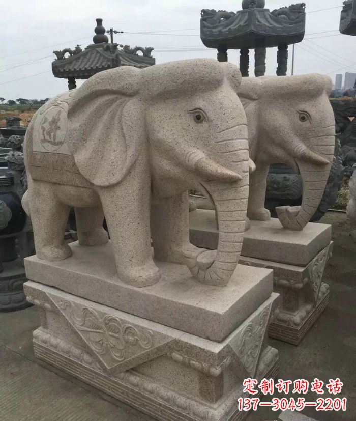 黄冈招财进宝大理石大象石雕