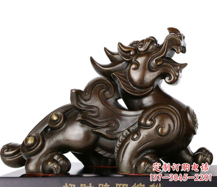 黄冈招财辟邪貔貅铜雕摆件