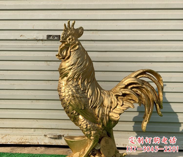 黄冈招财元宝公鸡铜雕
