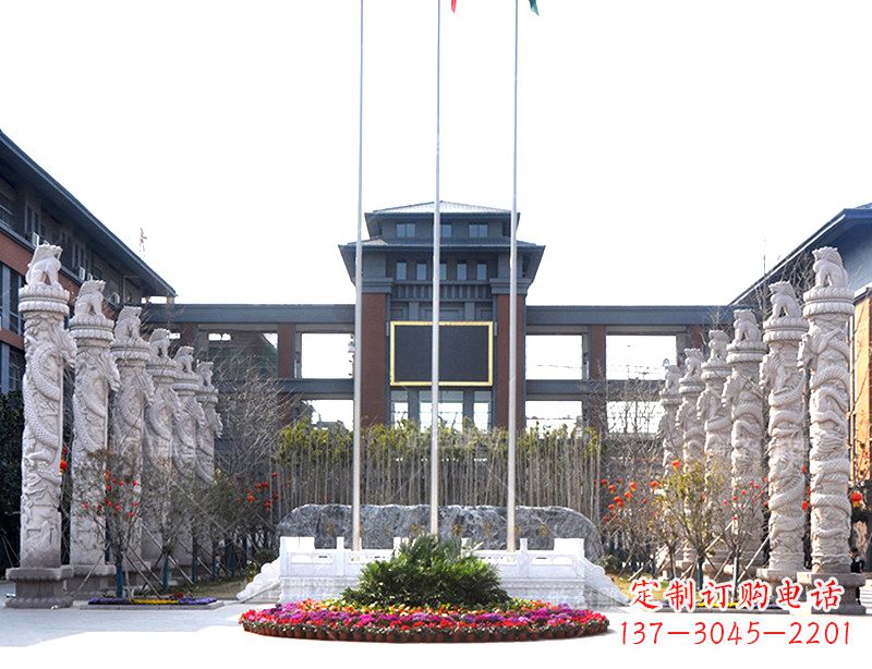 黄冈中国华表雕塑-校园园林广场景观装饰雕塑