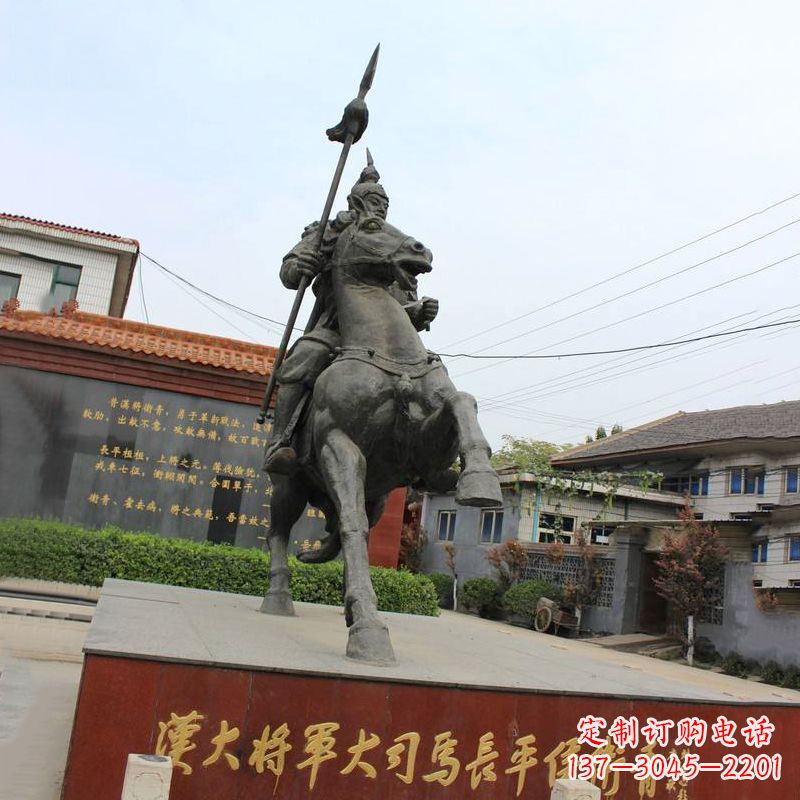 黄冈中国历史名人汉朝著名将领民族英雄卫青铜雕塑像