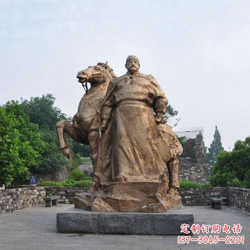 黄冈中国历史名人明太祖朱元璋铜雕像