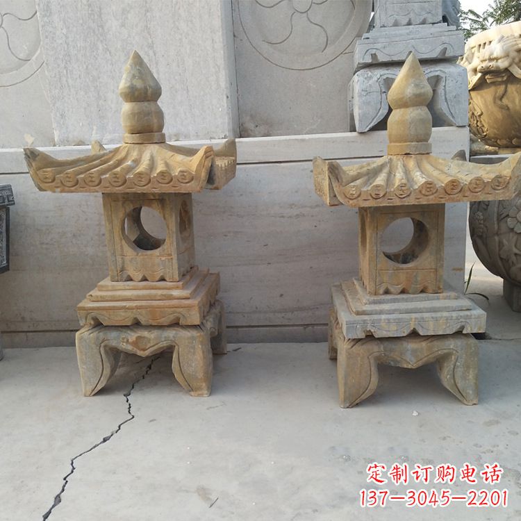 黄冈中式仿古低墩石灯笼