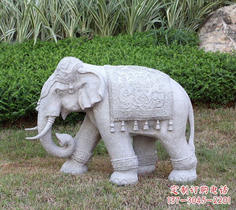 黄冈中式石雕大象