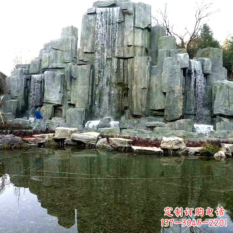 黄冈中式园林流水假山雕塑