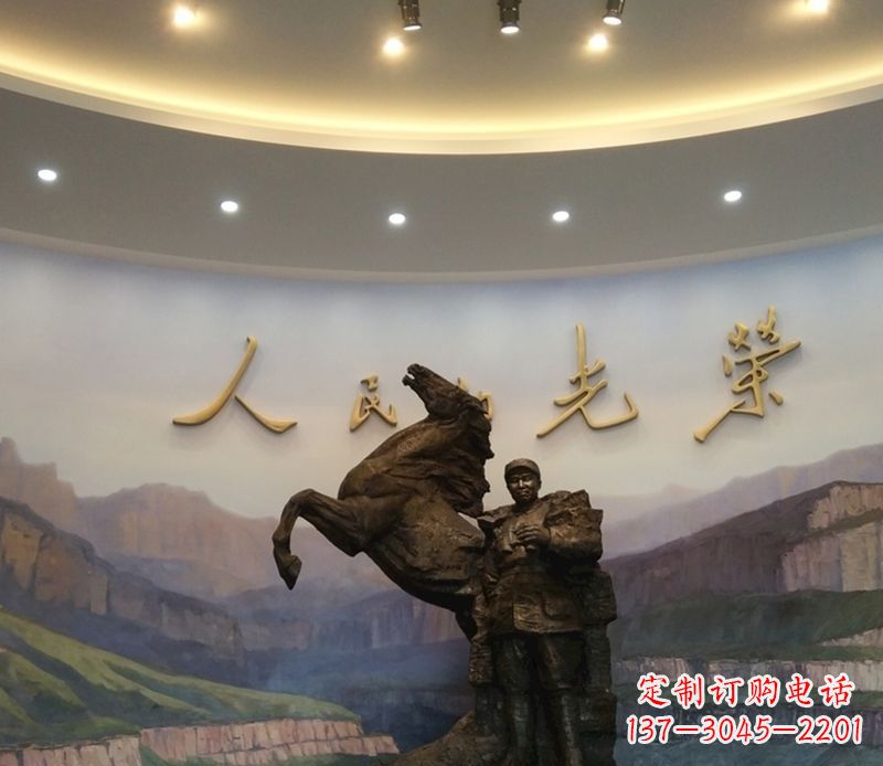 黄冈朱德人物景观铜雕