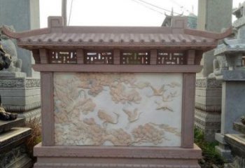 黄冈园林景观松鹤石浮雕影壁