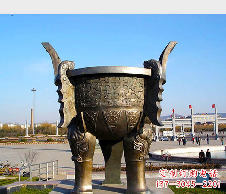 黄冈铸铜广场圆形景观香炉