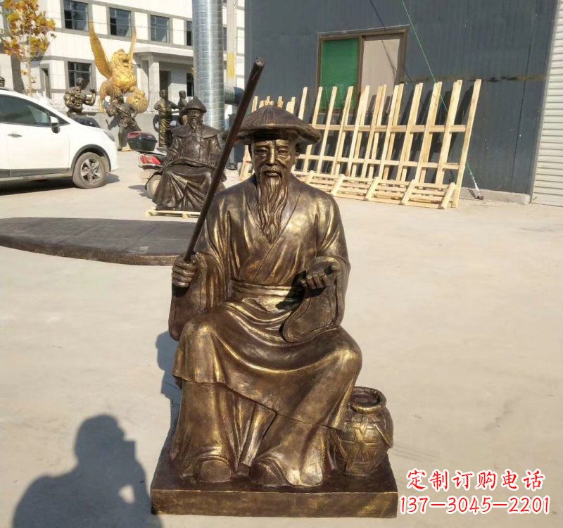 黄冈铸铜姜太公钓鱼