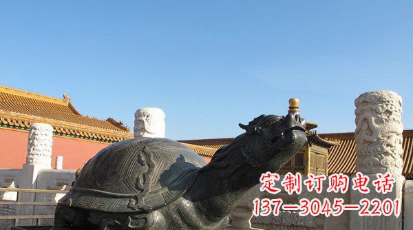 黄冈铸铜龙龟寺庙神兽铜雕