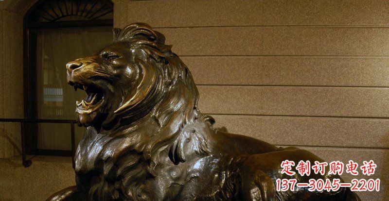 黄冈铸铜狮子铜雕 (2)