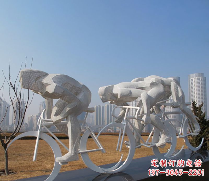 黄冈自行车比赛不锈钢雕塑