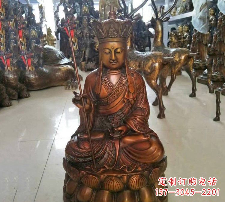 黄冈坐式地藏菩萨铜雕