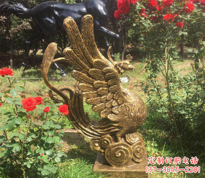 黄冈金凤凰铜雕