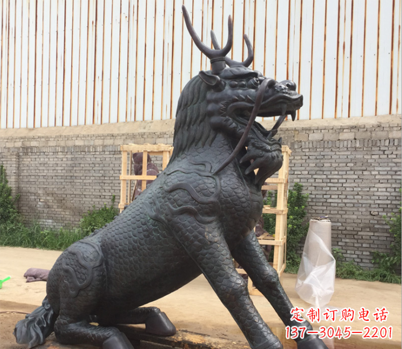 黄冈瑞兽麒麟铜雕